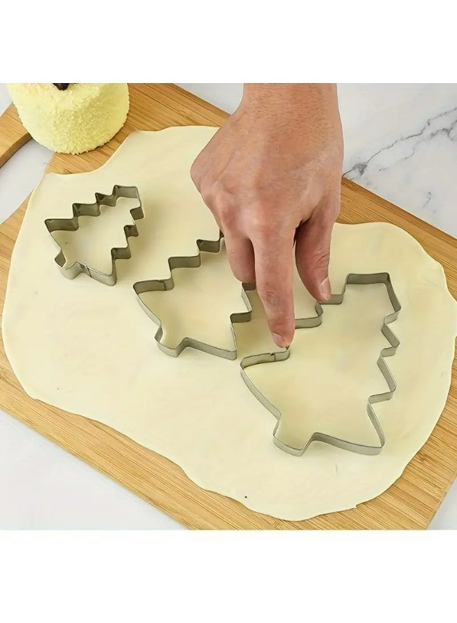 Kandid Christmas Cookie Cutter Set, Stainless Steel Holiday Baking Moulds, Kitchen Tools for Gingerbread (3pcs Tree) - Image 4