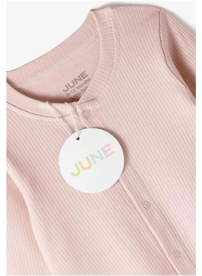 جون June Baby Interlock Snap Jumpsuit Pink
