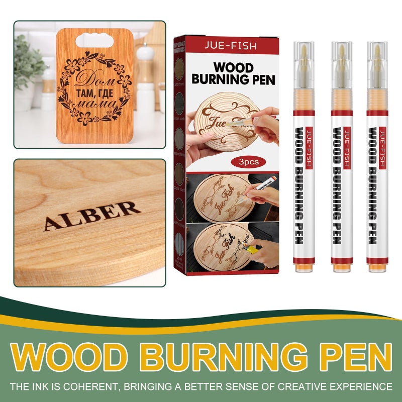 Jue-Fish Wood Burning Pen Set - DIY Pyrography Tool for Kids - Image 1
