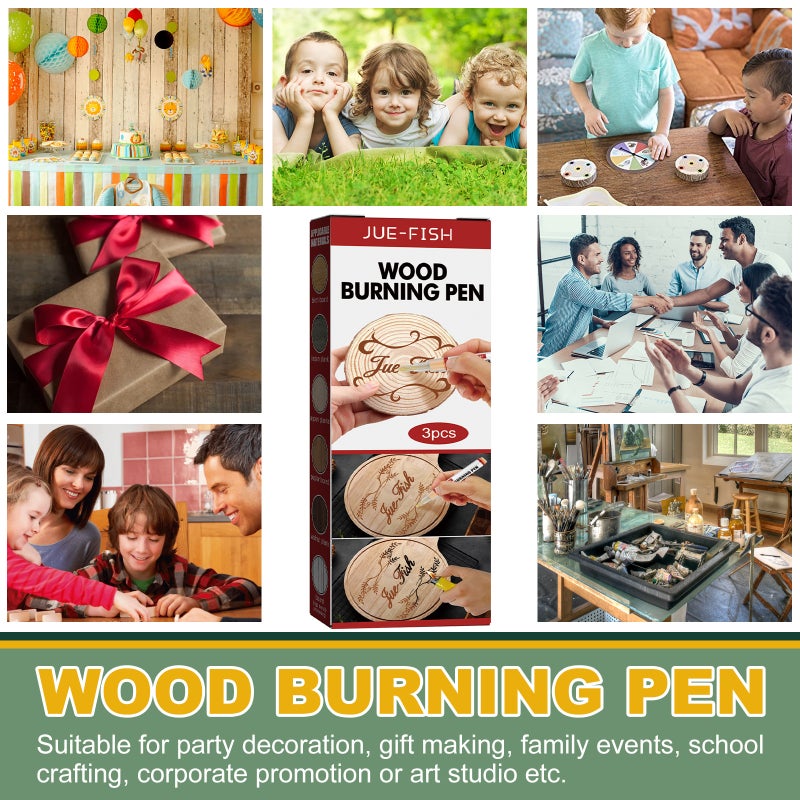 Jue-Fish Wood Burning Pen Set - DIY Pyrography Tool for Kids - Image 4