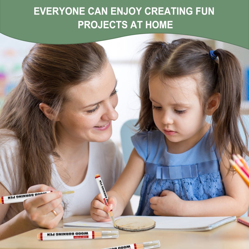 Jue-Fish Wood Burning Pen Set - DIY Pyrography Tool for Kids - Image 2