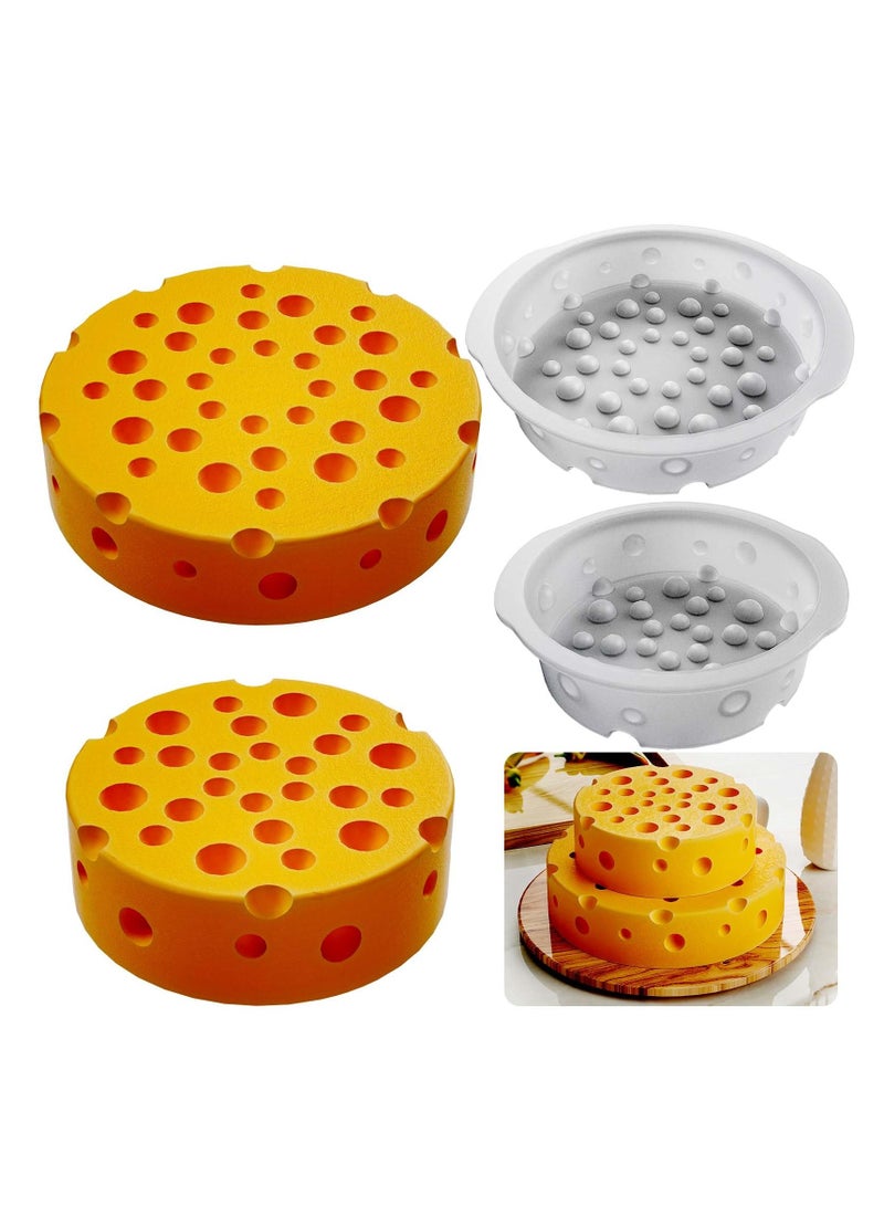 Excefore Cake Mold, Cheese Mold, for Baking, Round Cake Baking Pan Non-Stick Quick Release, 6 inch + 8 inch Cake Mold, Resin Casting Mold, Soap Making Molds, Silicone Mold for Candle Home - Image 1