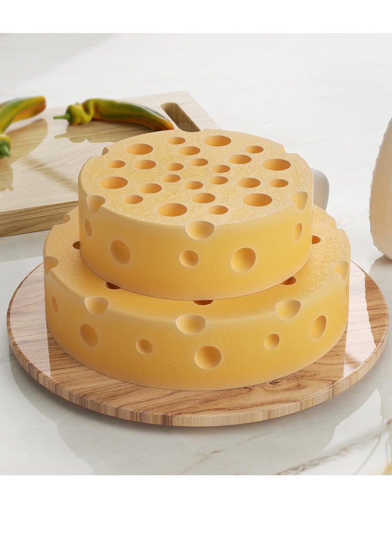 Excefore Cake Mold, Cheese Mold, for Baking, Round Cake Baking Pan Non-Stick Quick Release, 6 inch + 8 inch Cake Mold, Resin Casting Mold, Soap Making Molds, Silicone Mold for Candle Home - Image 3