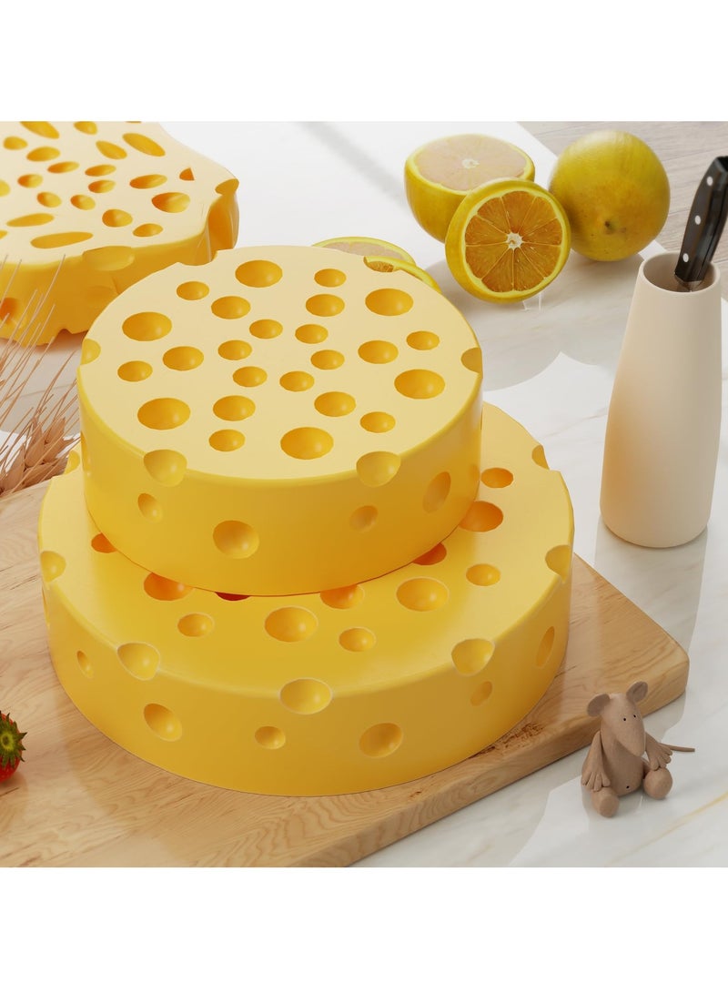 Excefore Cake Mold, Cheese Mold, for Baking, Round Cake Baking Pan Non-Stick Quick Release, 6 inch + 8 inch Cake Mold, Resin Casting Mold, Soap Making Molds, Silicone Mold for Candle Home - Image 2