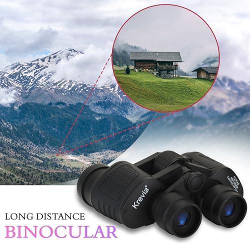 Krevia Binoculars 12x40 Zoom Long Distance Viewing | Waterproof Durbin (Black, 1Pc) - Image 3
