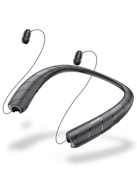 Neck -Mounted Neck Headphones Can Be Placed With Audiopathic Telescopic Bluetooth Speaker Surround Stereo Double -Ear Call Wireless Bluetooth Headset Speakers 2 -in -1