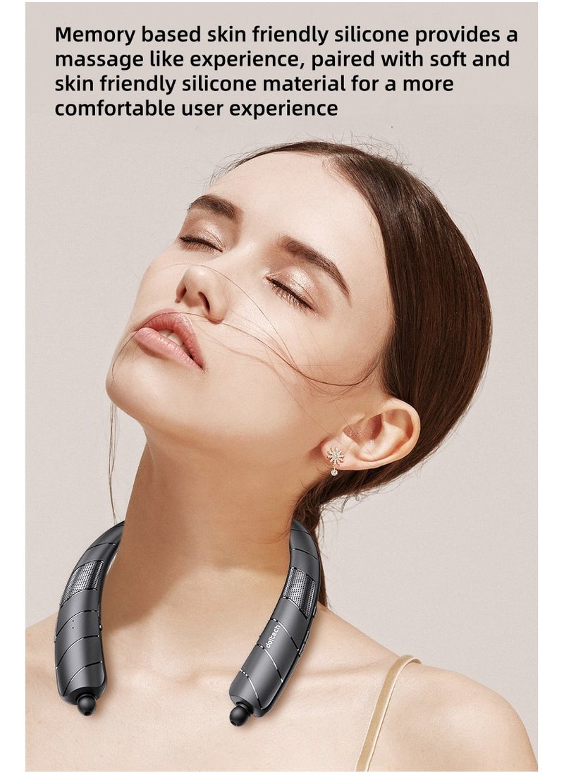 Neck -Mounted Neck Headphones Can Be Placed With Audiopathic Telescopic Bluetooth Speaker Surround Stereo Double -Ear Call Wireless Bluetooth Headset Speakers 2 -in -1