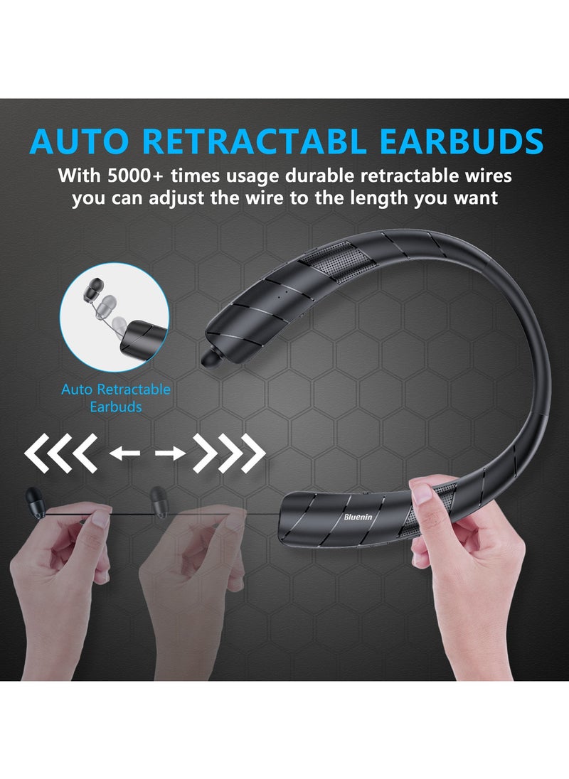 Neck -Mounted Neck Headphones Can Be Placed With Audiopathic Telescopic Bluetooth Speaker Surround Stereo Double -Ear Call Wireless Bluetooth Headset Speakers 2 -in -1