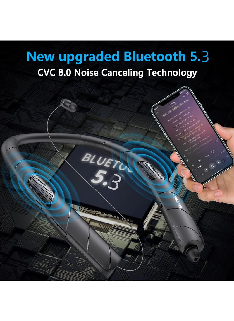 Neck -Mounted Neck Headphones Can Be Placed With Audiopathic Telescopic Bluetooth Speaker Surround Stereo Double -Ear Call Wireless Bluetooth Headset Speakers 2 -in -1