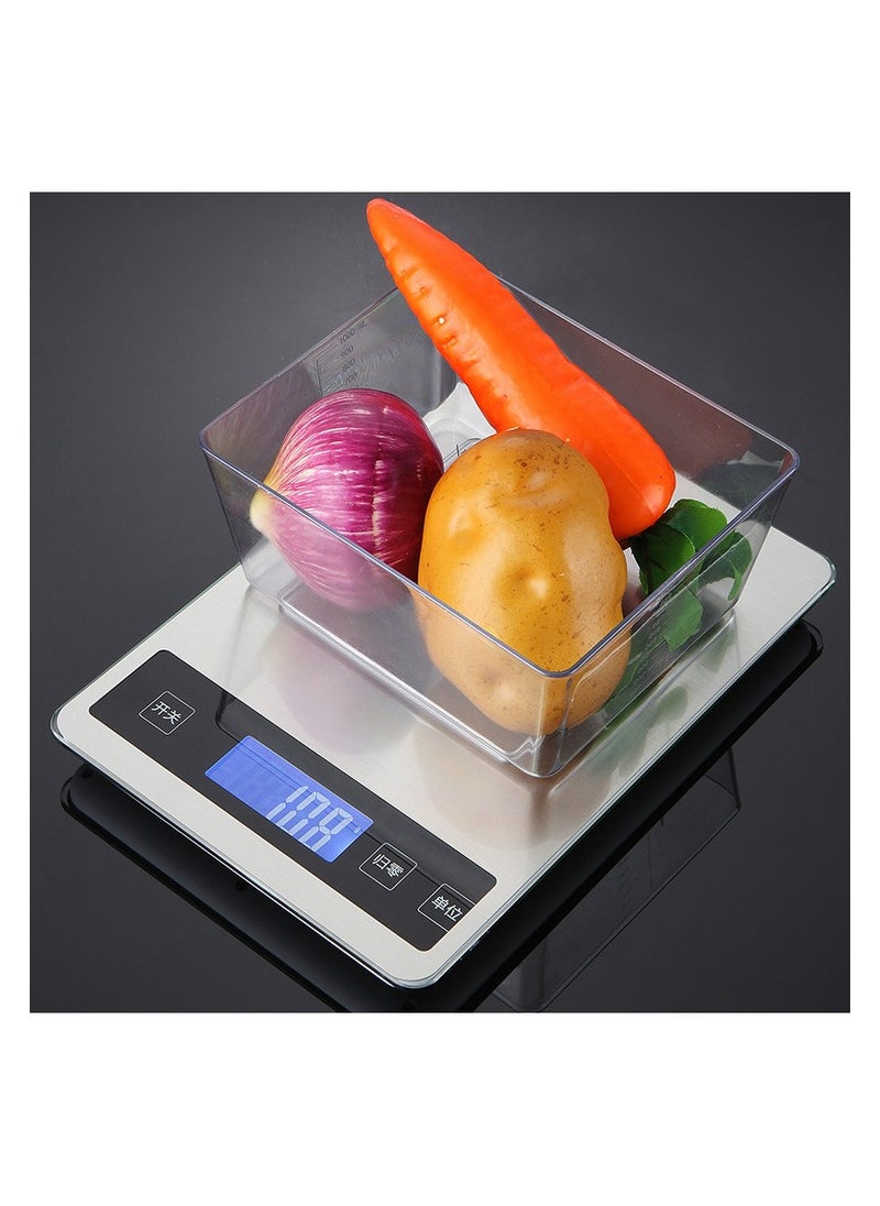ETEKCITY - Stainless Steel Kitchen Electronic Scale Mini Food Scale Household Small Electronic Scale Precision Electronic Scale - Image 1