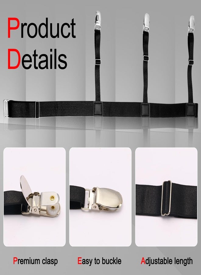 Luyena Shirt Stays,2 Pcs Black Adjustable Holder Straps For Men And Women,Keeps You Tucked All Day - Image 5