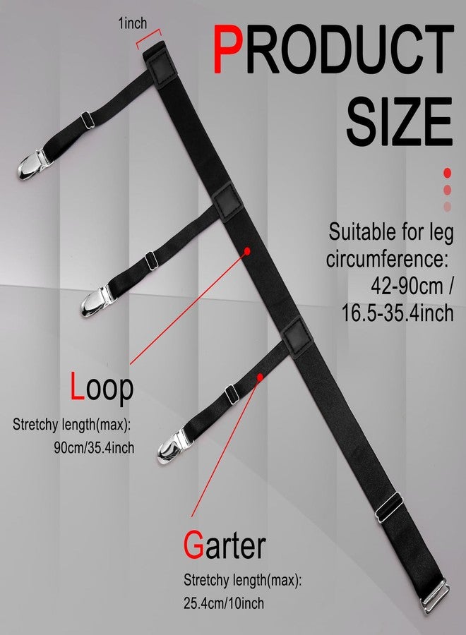 Luyena Shirt Stays,2 Pcs Black Adjustable Holder Straps For Men And Women,Keeps You Tucked All Day - Image 4