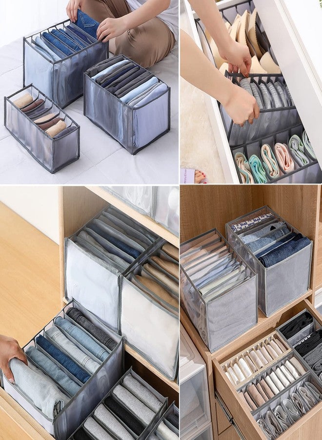 CREATIVNEST 7 Compartment Storage Box Foldable for Jeans, T-Shirts, Sarees & More Washable Cloth Drawer Divider & Closet Organizer for Clothes, Socks, Underwear, Towels (Multicolor) - Image 3