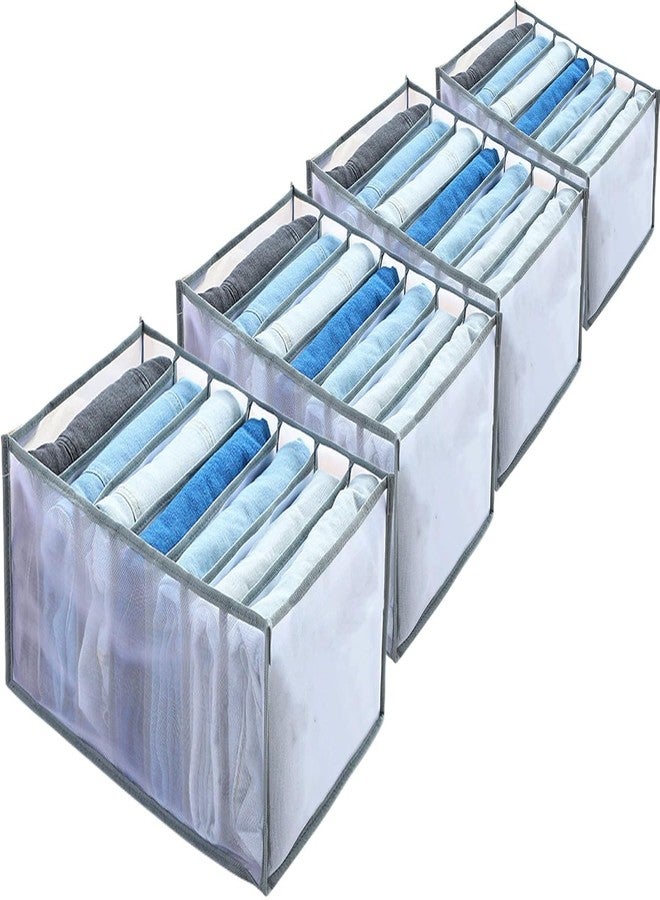 CREATIVNEST 7 Compartment Storage Box Foldable for Jeans, T-Shirts, Sarees & More Washable Cloth Drawer Divider & Closet Organizer for Clothes, Socks, Underwear, Towels (Multicolor) - Image 5