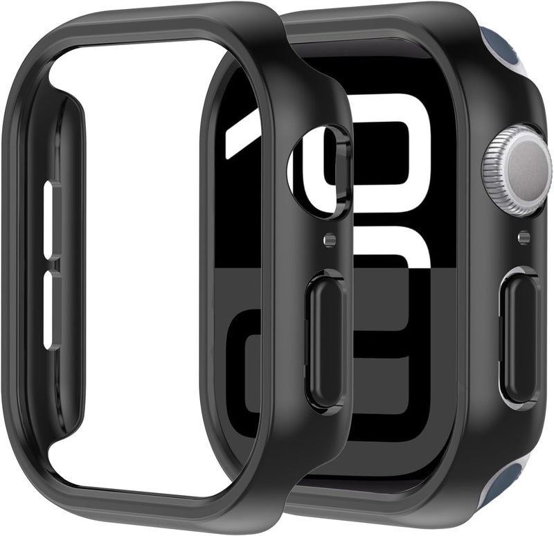 CASOSHIELD Thin Fit Case Compatible with Apple Watch Series 10 46mm Thin Hard PC Case for Apple Watch Series 10 46mm (2024) - Black - Image 1