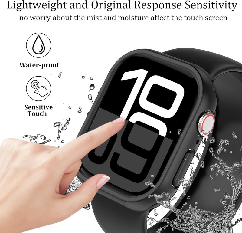 CASOSHIELD Thin Fit Case Compatible with Apple Watch Series 10 46mm Thin Hard PC Case for Apple Watch Series 10 46mm (2024) - Black - Image 3