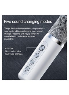 يس Set Bluetooth Speaker with Microphone 5.0 USB Charging Wireless Speakers with Bluetooth Surround Sound Portable Speaker for Smart TV Microphone with Speaker for Singing Red  - Image 4