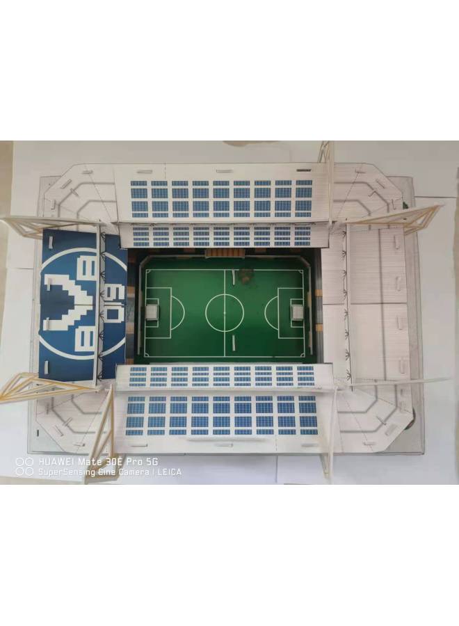 3D Jigsaw Puzzle World Cup Football Stadium Construction Stadium Model Children's DIY Puzzle Toy-Color:BVB-Iduna Signal Park Stadium - Image 1