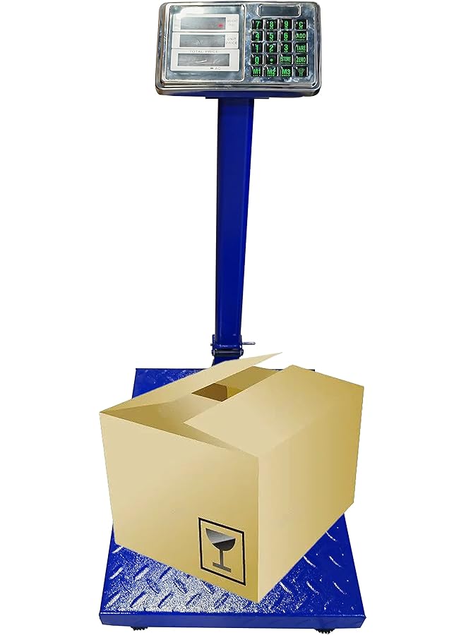 promass Industrial Platform Scale Weight,Computing Digital Scale, with Accurate KG Price Calculator High-Definition Displa, Foldable Rechargable for Weighing Luggage Package Shipping (Capacity 300KG) - Image 1