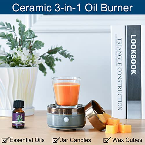 kobodon Ceramic Candle Wax Warmer,Home Fragrance Diffuser, Wax Melter Fragrances Candles Oils, Fragrance Warmer Candles or Wax Melts as Gifts for Mom Grandma Women - Image 5