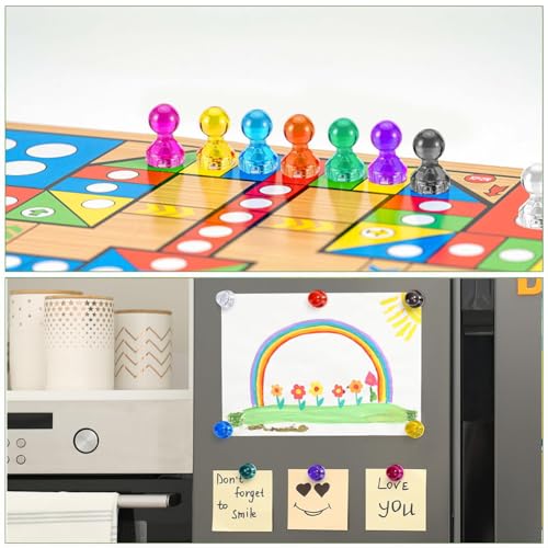 Jubobu Fridge Magnets,24 Pcs,Strong Fridge Magnets,Whiteboard Magnets,Magnetic Thumb Tacks for Whiteboard,Office,School,Kitchen(Colorful) - Image 4
