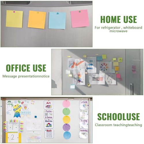 Jubobu Fridge Magnets,24 Pcs,Strong Fridge Magnets,Whiteboard Magnets,Magnetic Thumb Tacks for Whiteboard,Office,School,Kitchen(Colorful) - Image 2