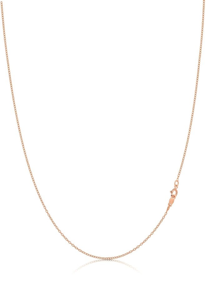 KEZEF 1mm 925 Sterling Silver Necklace for Women | 16-36 inch long Silver, 18k Gold, Rose Gold Necklaces for Women - Made In Italy Real Cable Chain Jewelry | Dainty cadena de plata s925 para mujer, 16 - Image 1