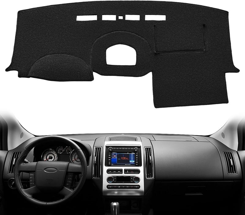 Fcovergurus Dash Cover Mat Custom Fit for Ford Edge Dashboard Cover Pad Cap Carpet Protector F205 (Black) - Image 1