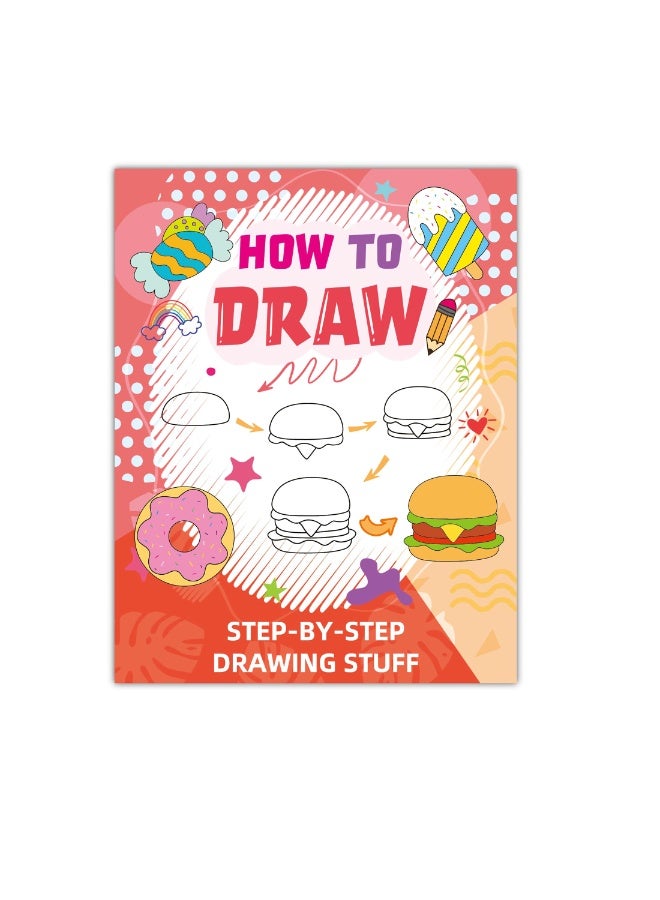 Capstro How to Draw Food Activity Book for Kids – Step by Step Drawing Workbook with Easy Food Sketch Tutorials, Creative Doodle Practice & Early Learning Art Book for Preschool Children – Food - Image 1