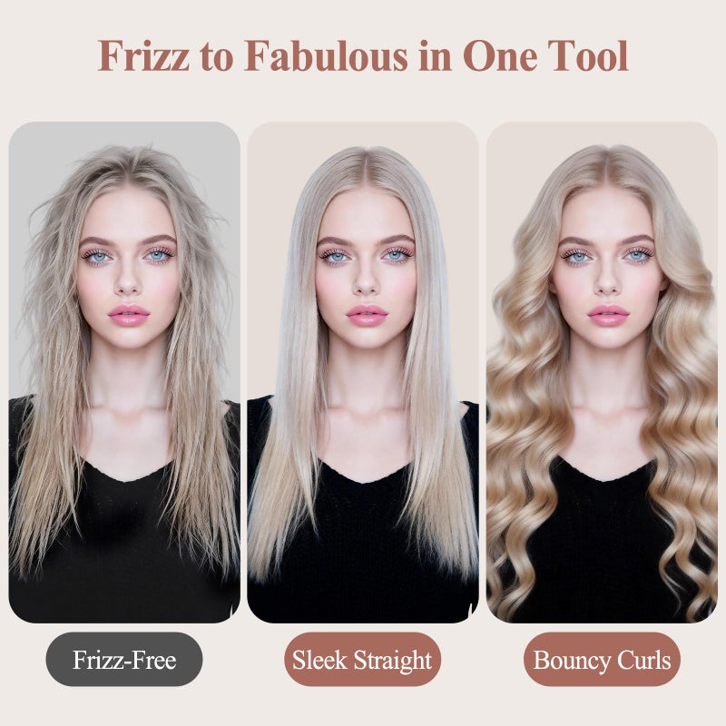 Chivixe Round Brush Attachment for Shark FlexStyle Attachments, Normal Oval Round Volumizing Brush Styling for Straight, Wavy, Curly, and Coily Hair, Sliver - Image 4