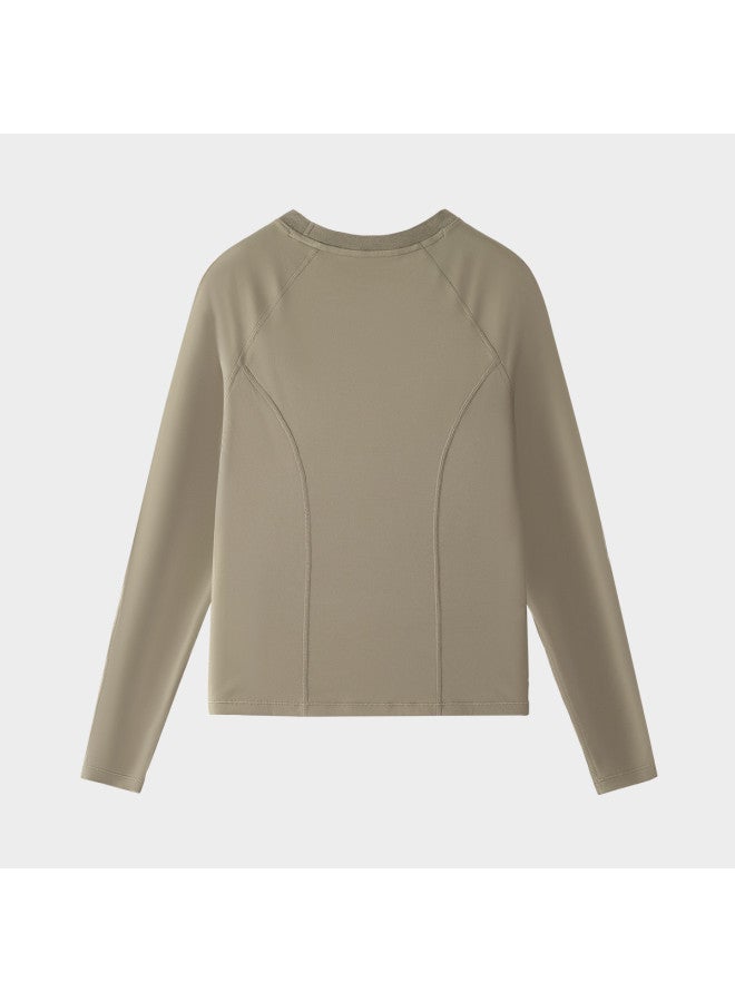 FILA Women'S Fusion Series T-Shirt Fashion Casual Round Neck Slim Fit Knitted Long Sleeve Top - Image 3