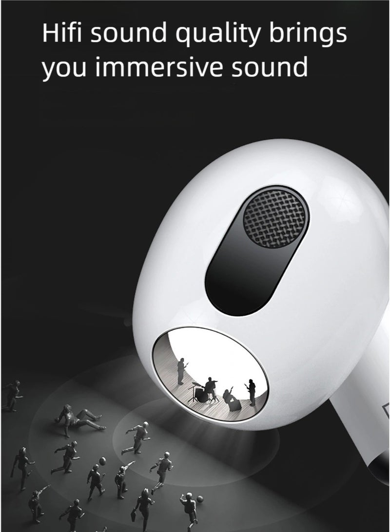 ZEPONOVA Wireless Bluetooth Earbuds Headphone & Earphones with Noise reduction Stereo Sound Bluetooth Earphone, Earbud Pro, White - Image 3