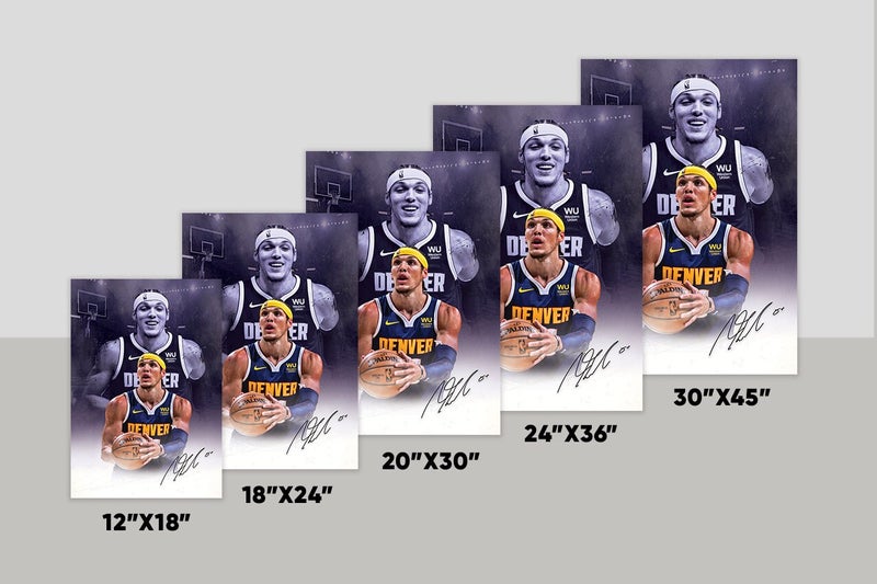 TNESSENTIAL Aaron Gordon Poster Wall Art Denver Nuggets Framed Canvas Print Basketball Wall Art Print NBA Artwork Home Decor C143 Birthday Gift - Image 5