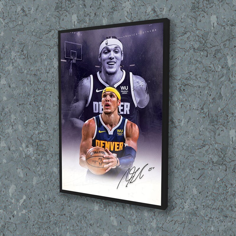 TNESSENTIAL Aaron Gordon Poster Wall Art Denver Nuggets Framed Canvas Print Basketball Wall Art Print NBA Artwork Home Decor C143 Birthday Gift - Image 2