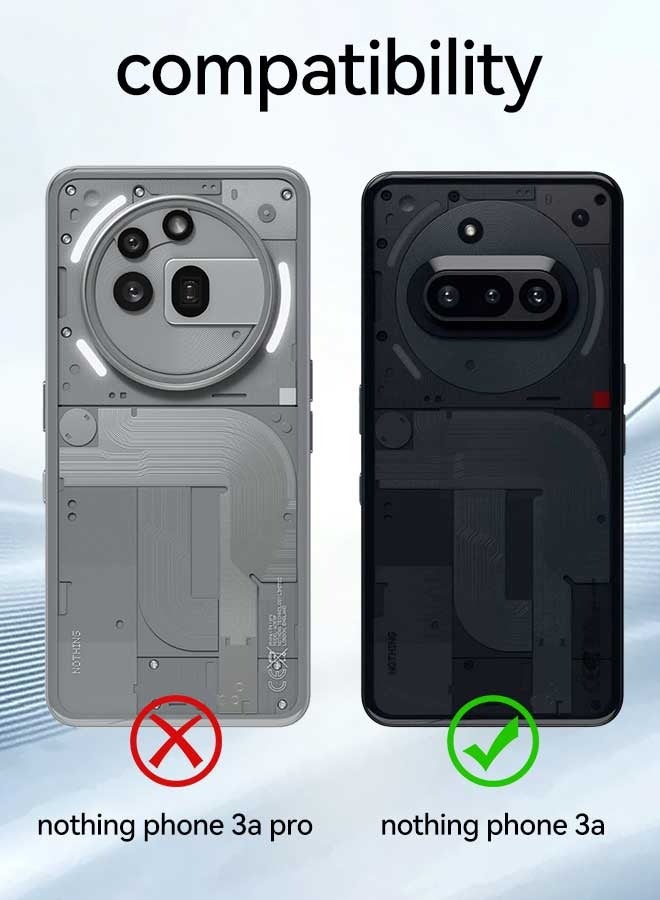 Tersely for Nothing Phone 3a Case, Hard PC Back + Soft TPU Bumper Crystal Clear Slim Fit Lightweight Transparent Skin Cover Shockproof Non-Slip Anti-Yellow Protection - Image 2