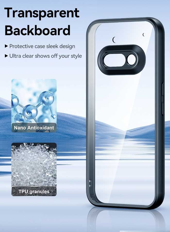 Tersely for Nothing Phone 3a Case, Hard PC Back + Soft TPU Bumper Crystal Clear Slim Fit Lightweight Transparent Skin Cover Shockproof Non-Slip Anti-Yellow Protection - Image 3