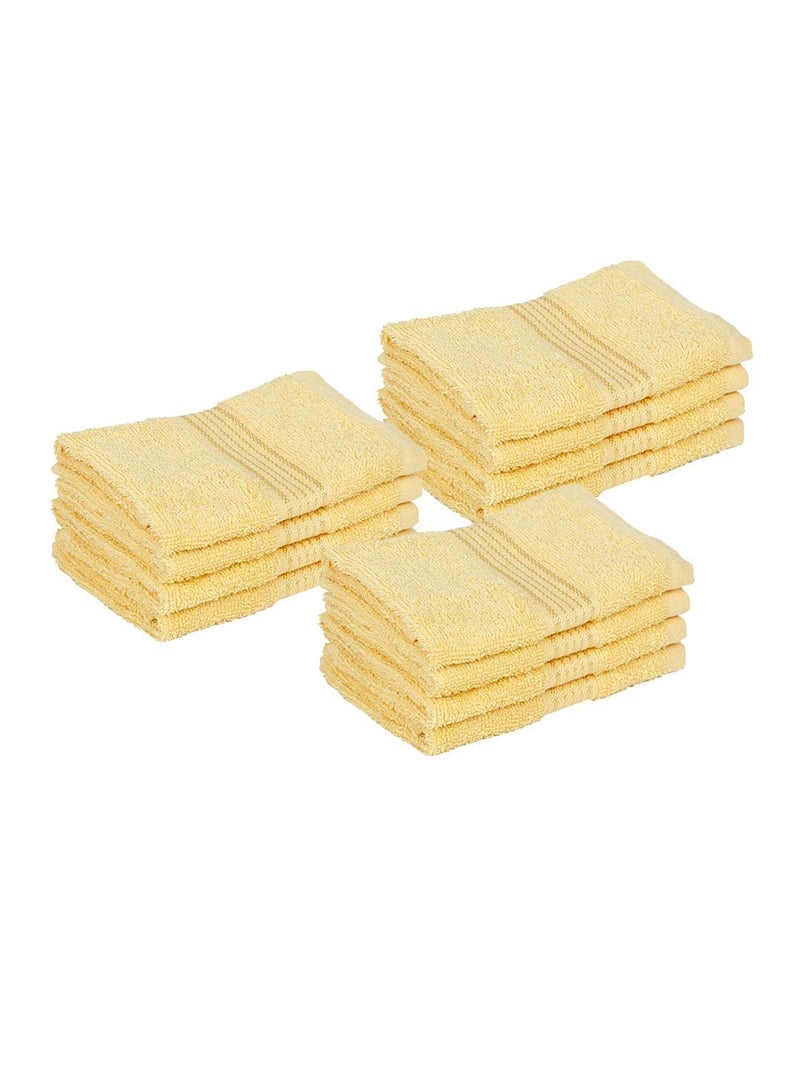 Kopa by Bianca 400 GSM 100% Cotton Soft Terry Towel l 12pc Face Towel l Face Towel for Women l Face Towel for Men l D`Ross l Lemon Yellow - Image 4