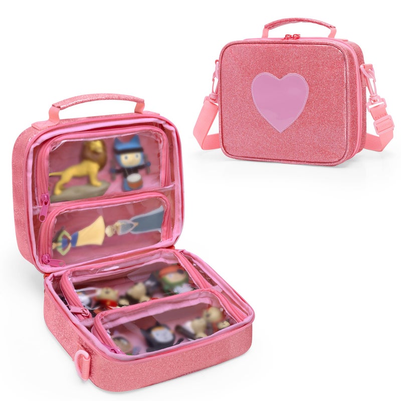 LoDrid Carrying Case Compatible with Tonies Audio Play Character Small(Up to 20), Portable Toy Story Figures Storage Organizer with Handle and Shoulder Strap, Bag Only (Patent Design) - Image 1