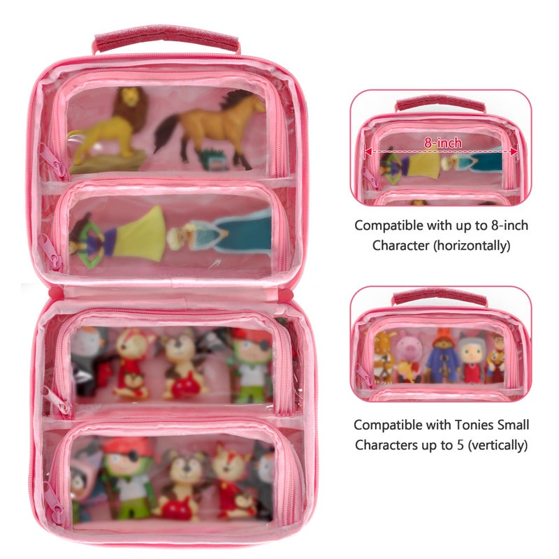 LoDrid Carrying Case Compatible with Tonies Audio Play Character Small(Up to 20), Portable Toy Story Figures Storage Organizer with Handle and Shoulder Strap, Bag Only (Patent Design) - Image 2