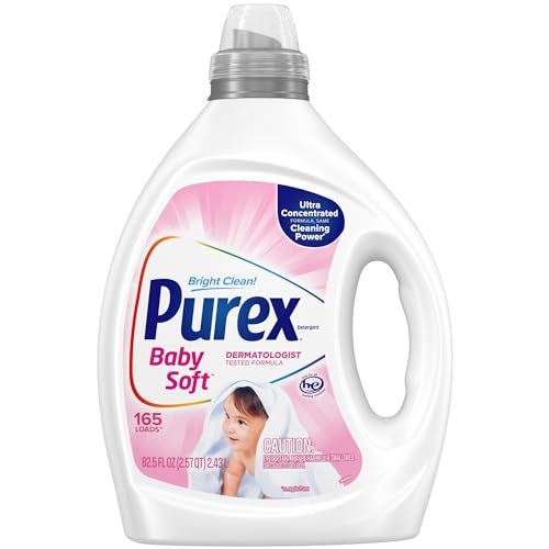 Purex Baby Laundry Detergent Liquid, Ultra Concentrated, 82.5 fl oz, 165 Loads, Hypoallergenic, Dye Free, Gentle on Skin - Image 4