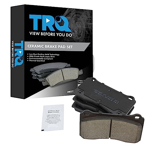 TRQ Front Brake Pads Ceramic Compatible with 2017-2018 Tesla 3 - Image 2