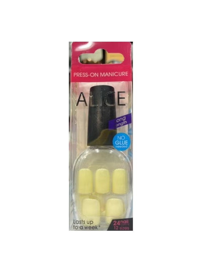 Alice PRESS ON MANICURE NO GLUE NEEDED NAILS 24PCS  - Image 1