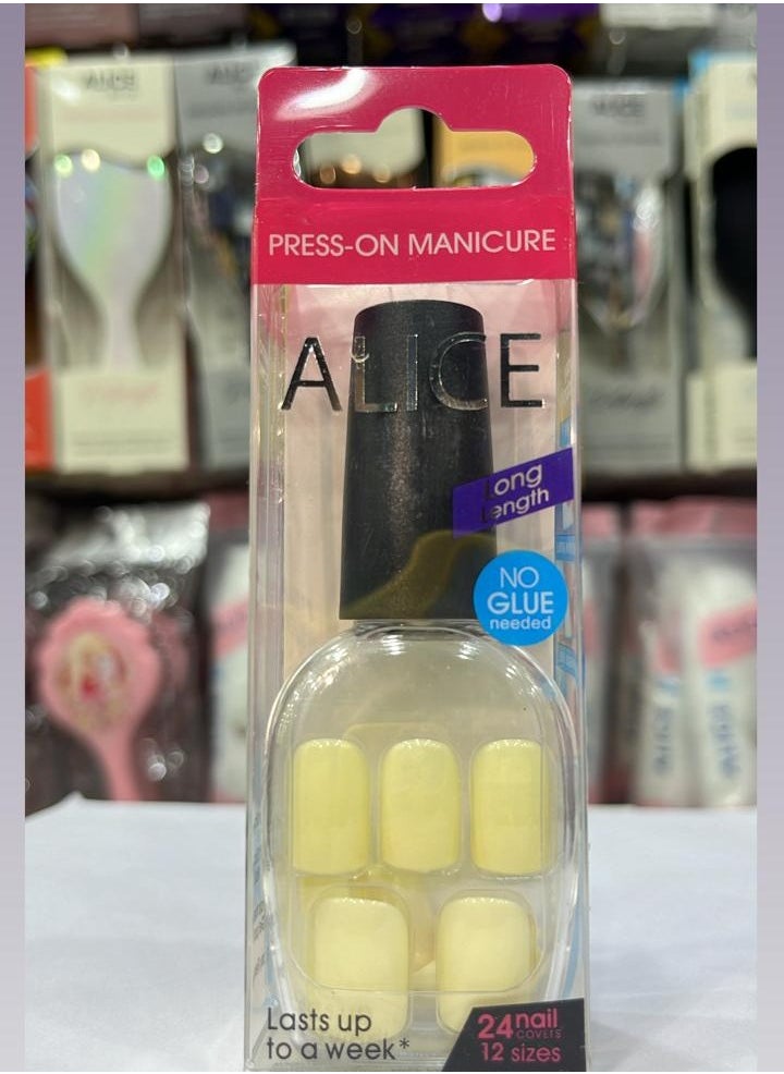 Alice PRESS ON MANICURE NO GLUE NEEDED NAILS 24PCS  - Image 2
