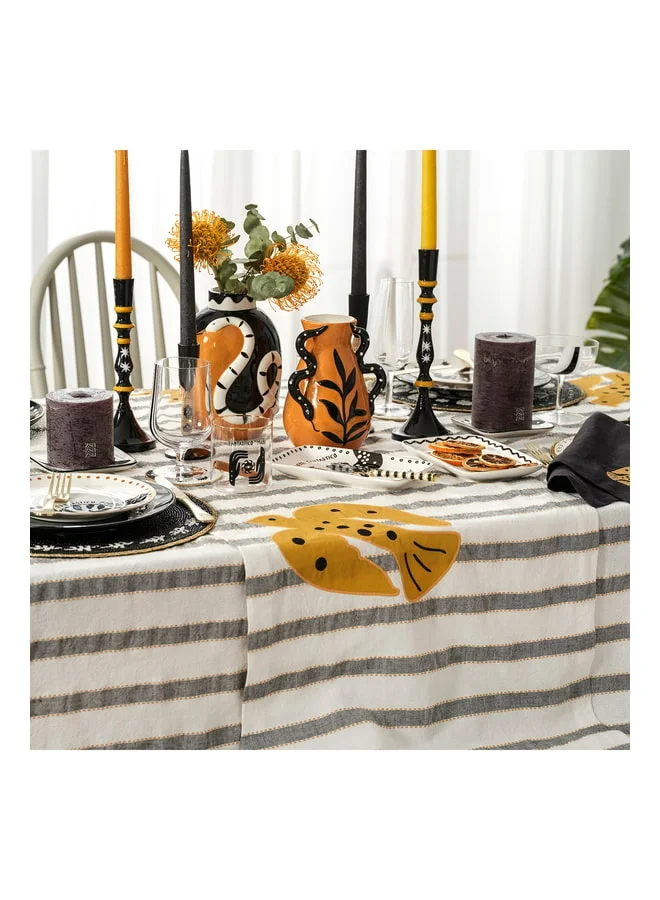 Zsa Zsa Zsu Nilüfer Black-Ecru Runner 50x180 cm