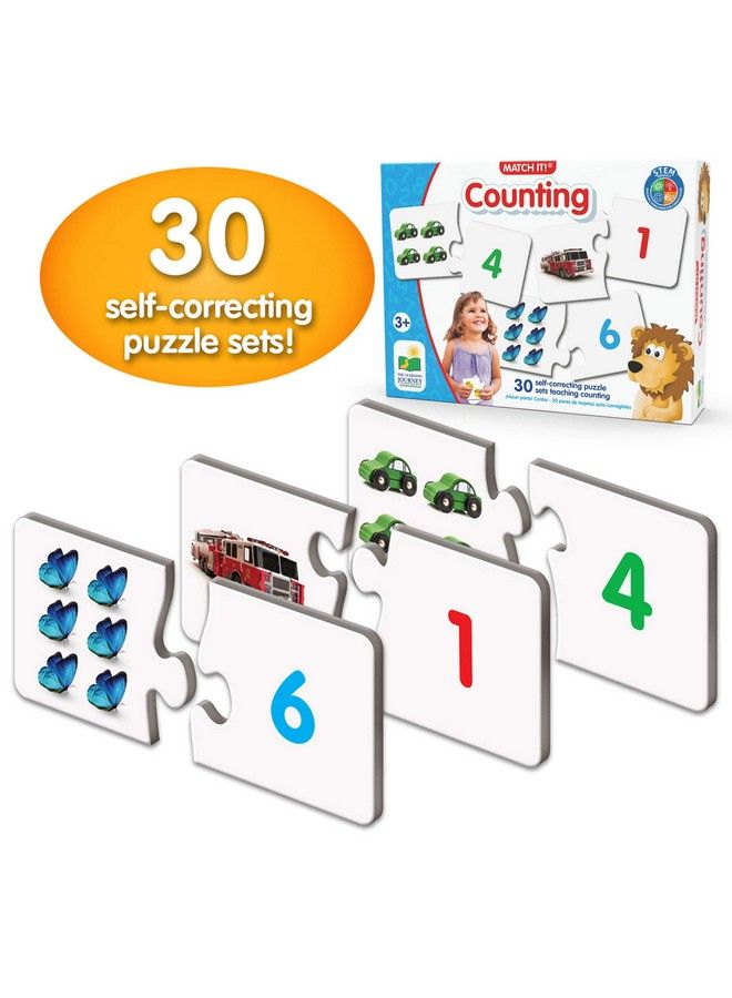 THE LEARNING JOURNEY : Match It! Counting 30 Piece Self Correcting Number & Learn To Count Puzzle Preschool Learning Toys Award Winning Toys - Image 1