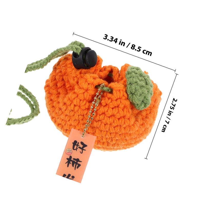 Fruit Shape Women Drawstring Bag Crochet Bag Portable Bag for Headphone - Image 2