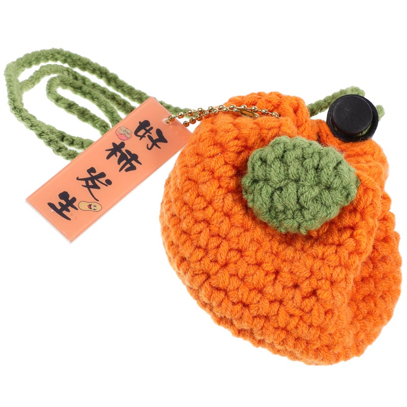 Fruit Shape Women Drawstring Bag Crochet Bag Portable Bag for Headphone - Image 1