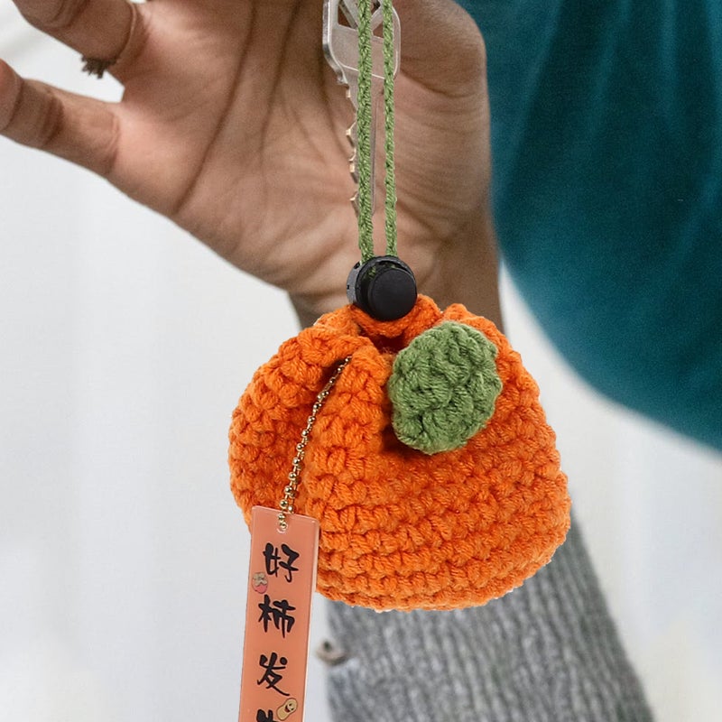 Fruit Shape Women Drawstring Bag Crochet Bag Portable Bag for Headphone - Image 5