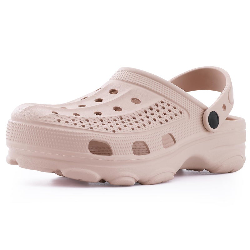 Beslip Womens Mens Garden Clogs Shoes with Arch Support Unisex Comfort Slip-on Sandals, Pink 39 (7.5 Women/6 Men) - Image 1