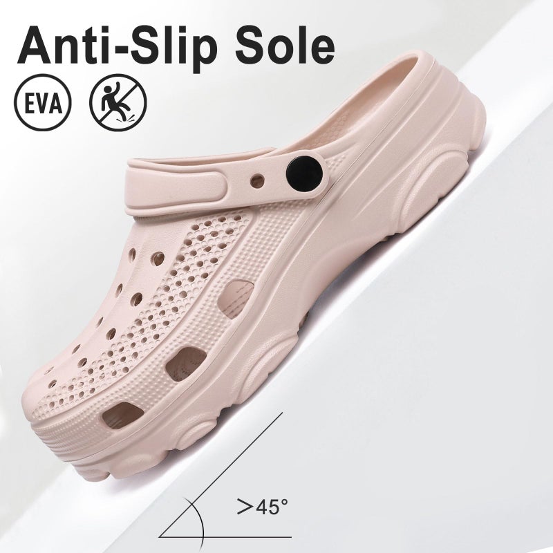 Beslip Womens Mens Garden Clogs Shoes with Arch Support Unisex Comfort Slip-on Sandals, Pink 39 (7.5 Women/6 Men) - Image 5